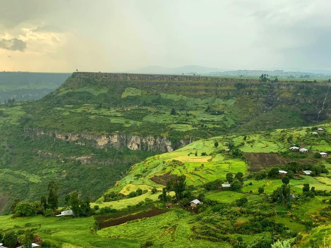 Green Ethiopian highland landscape